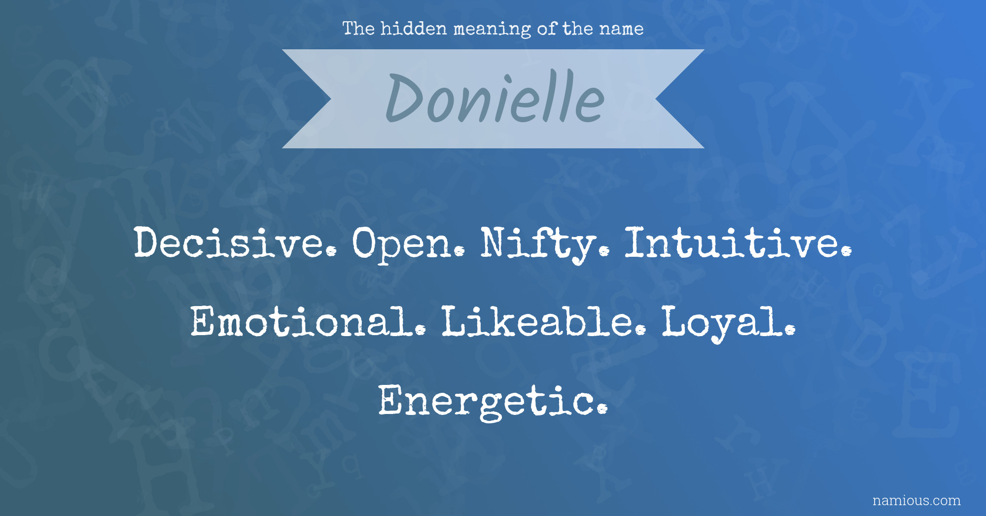 The hidden meaning of the name Donielle