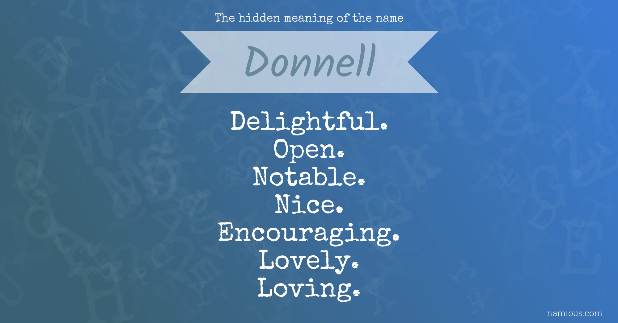 The hidden meaning of the name Donnell