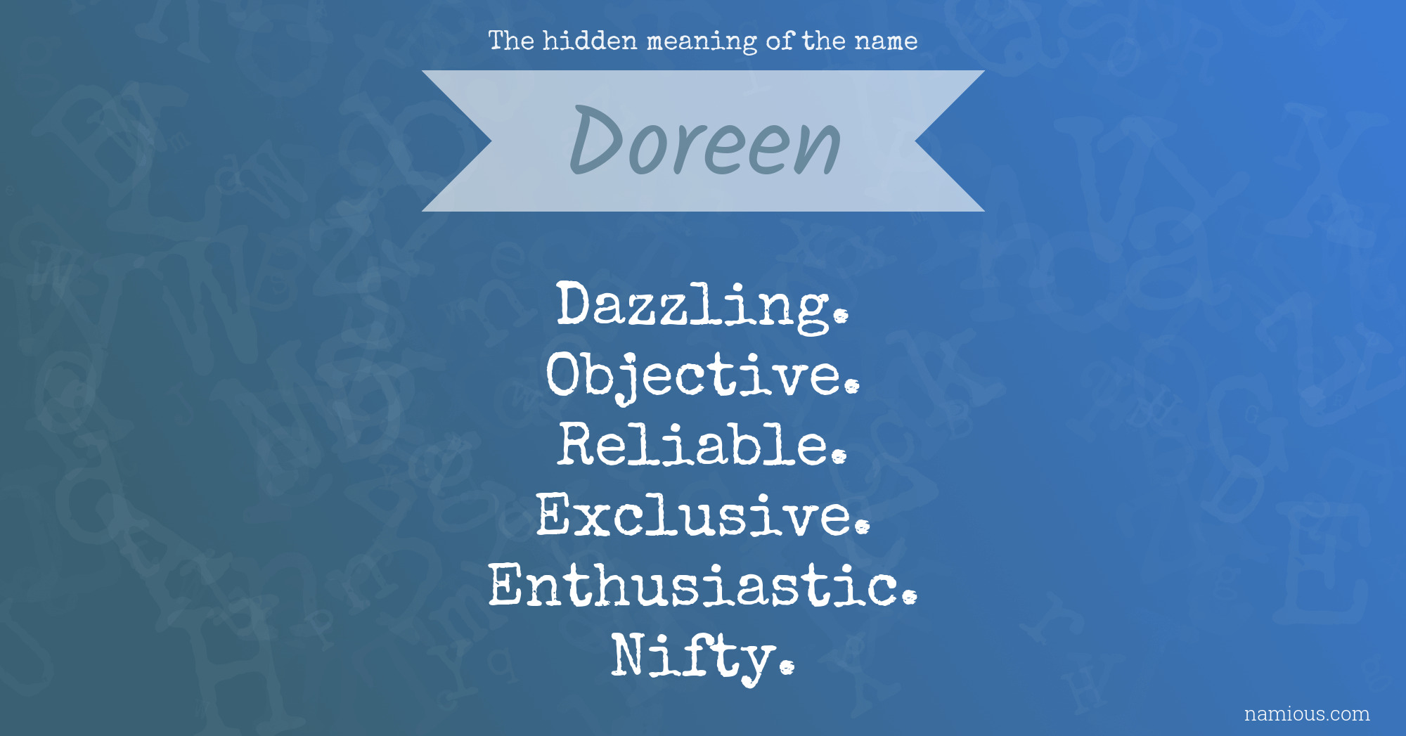 The hidden meaning of the name Doreen