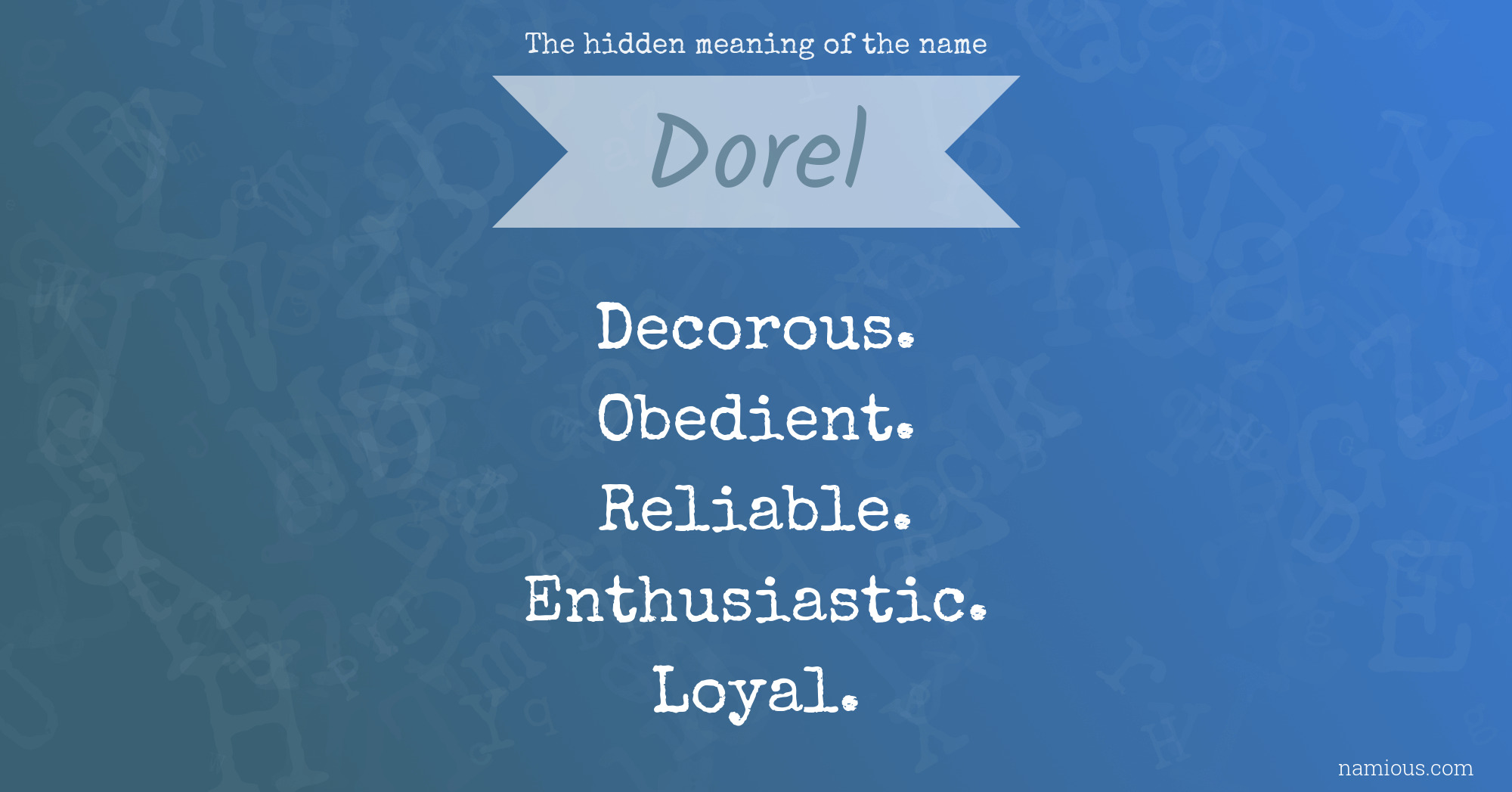 The hidden meaning of the name Dorel