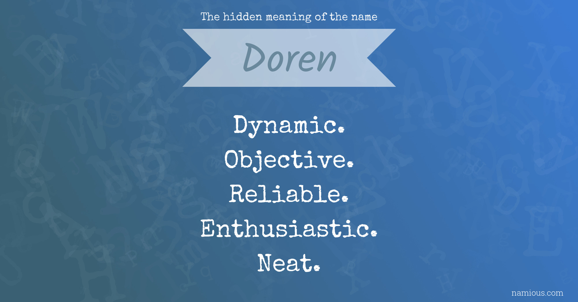 The hidden meaning of the name Doren