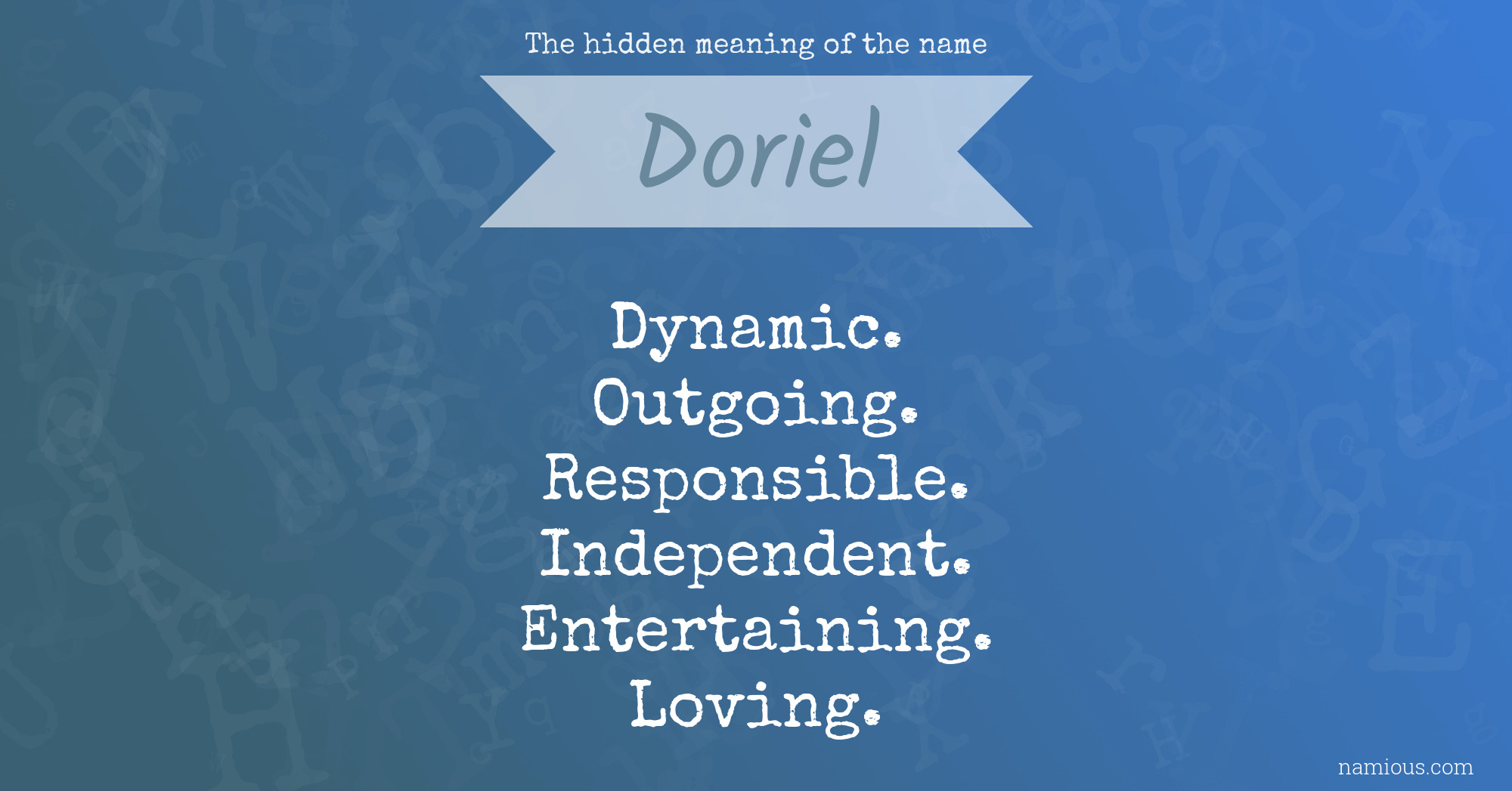 The hidden meaning of the name Doriel