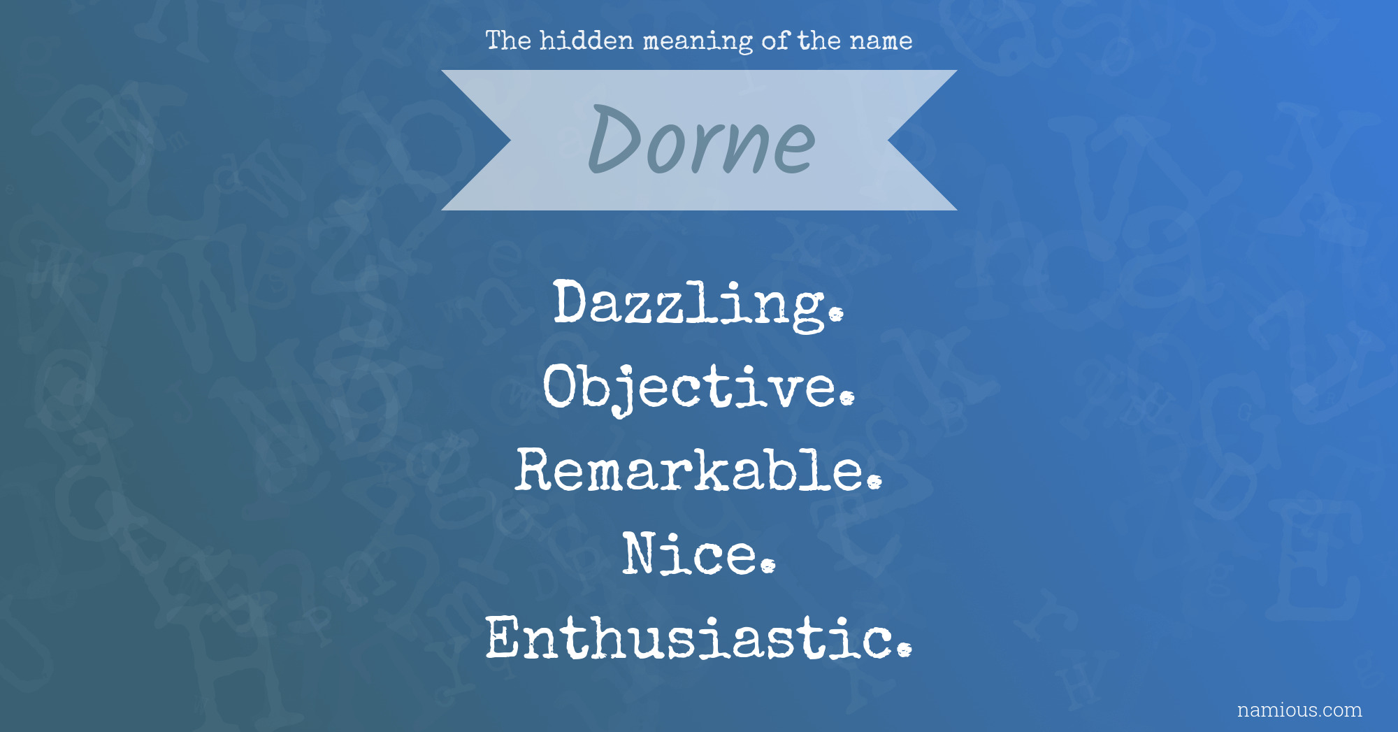 The hidden meaning of the name Dorne