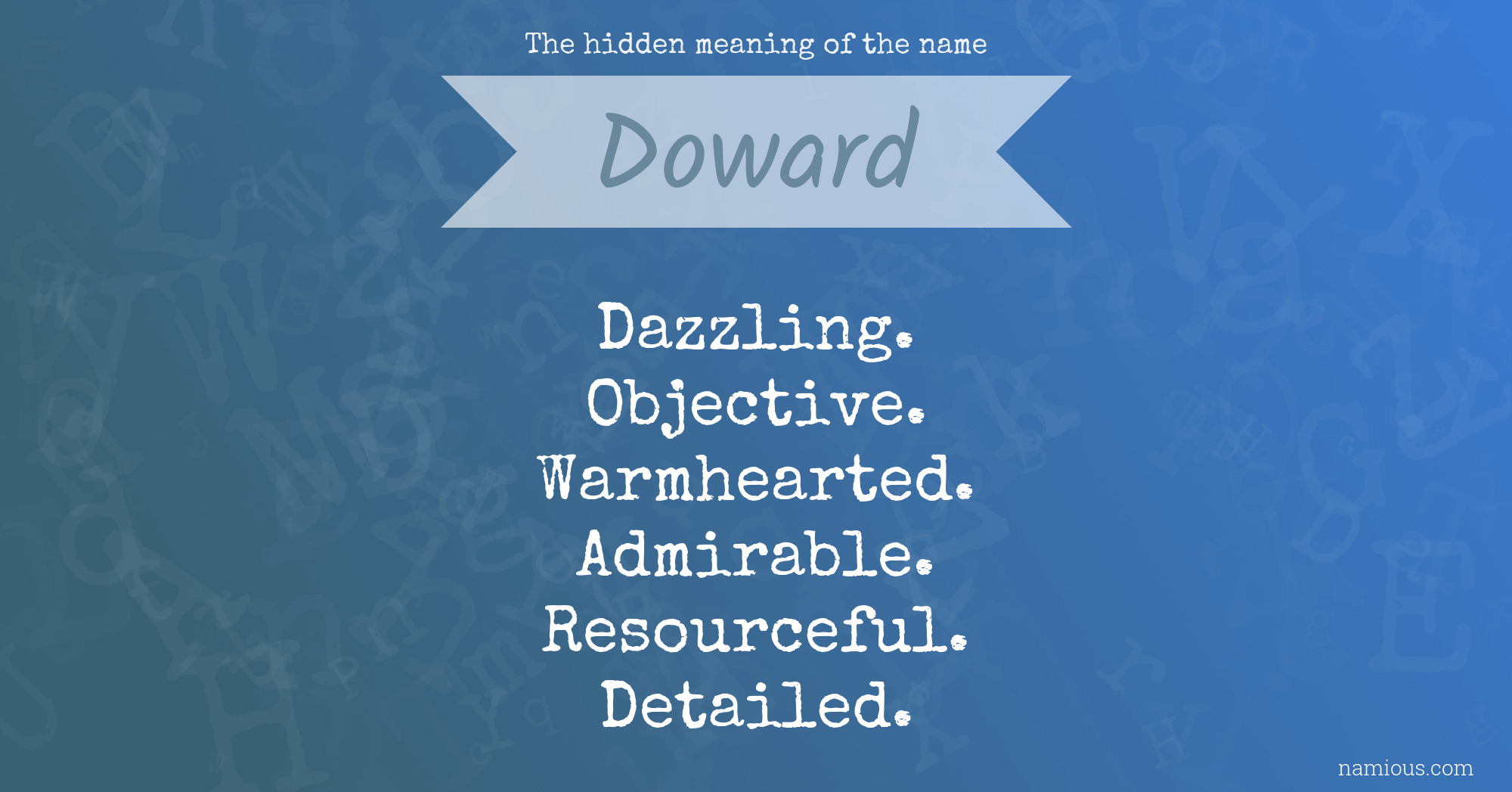 The hidden meaning of the name Doward