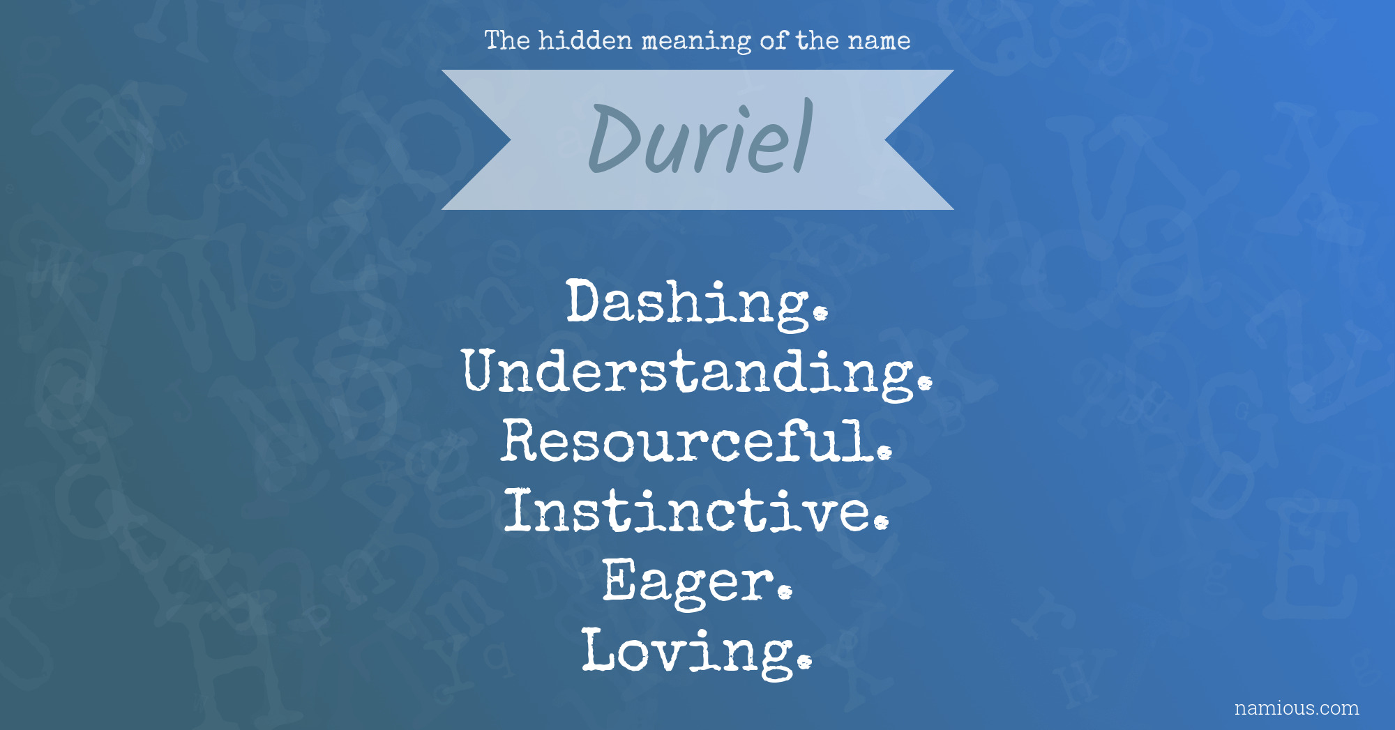 The hidden meaning of the name Duriel