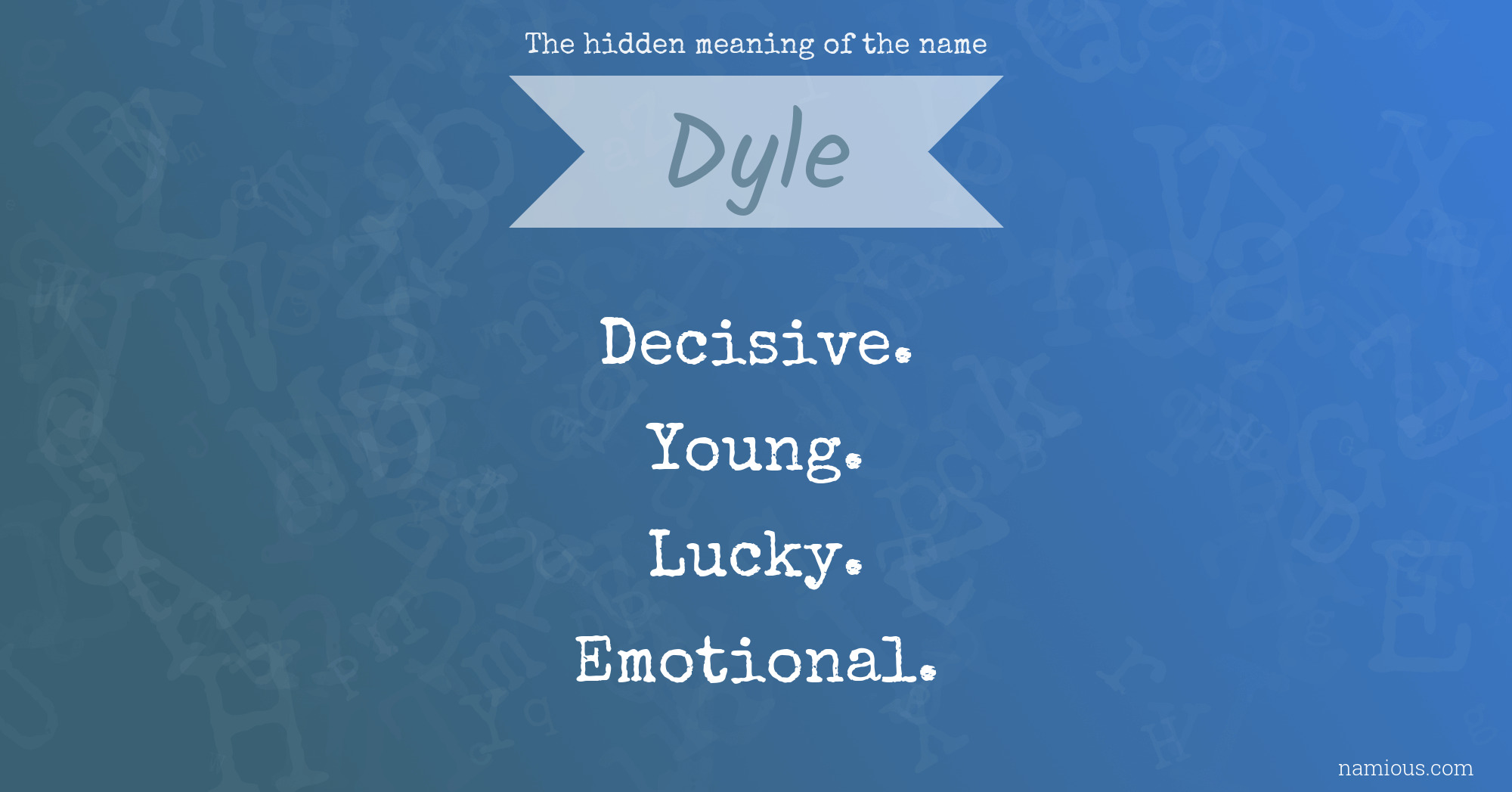 The hidden meaning of the name Dyle