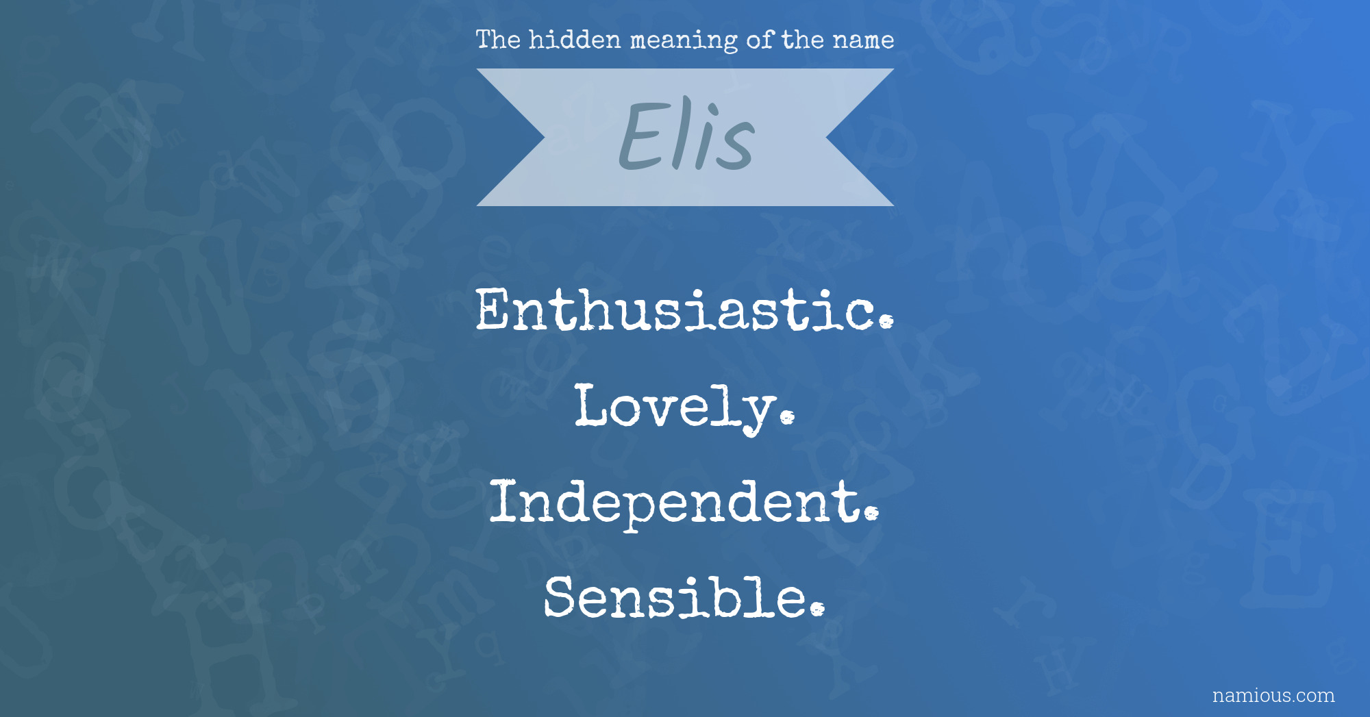 The hidden meaning of the name Elis