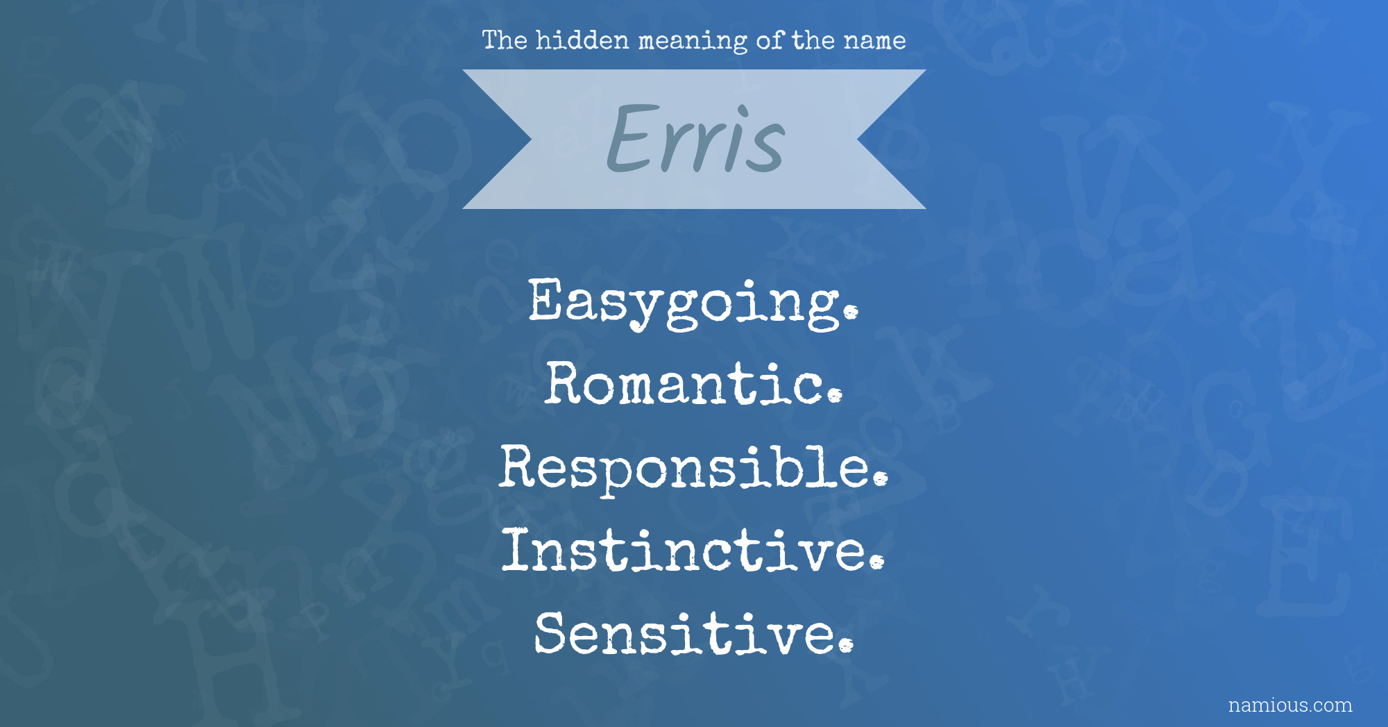 The hidden meaning of the name Erris