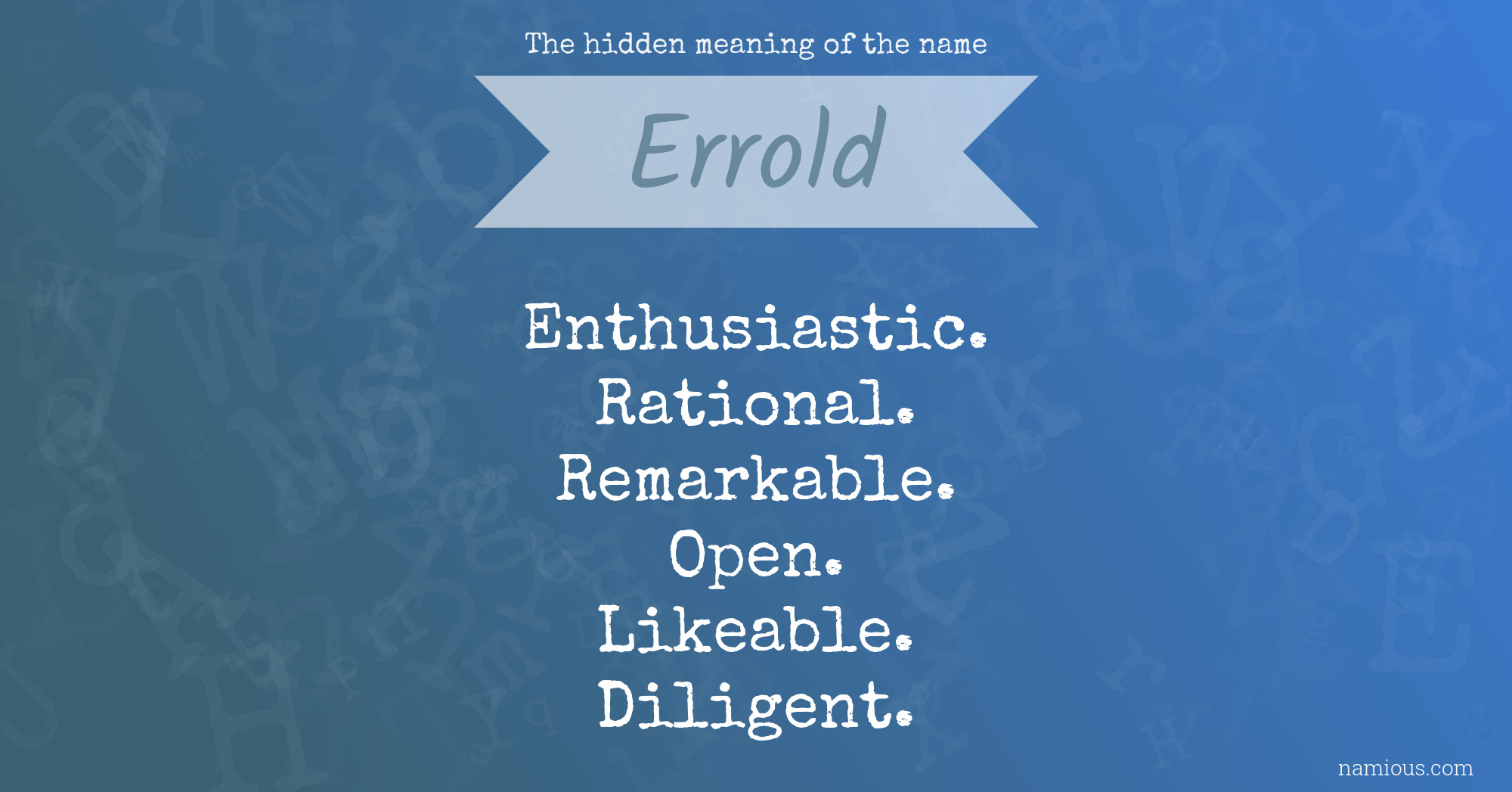 The hidden meaning of the name Errold