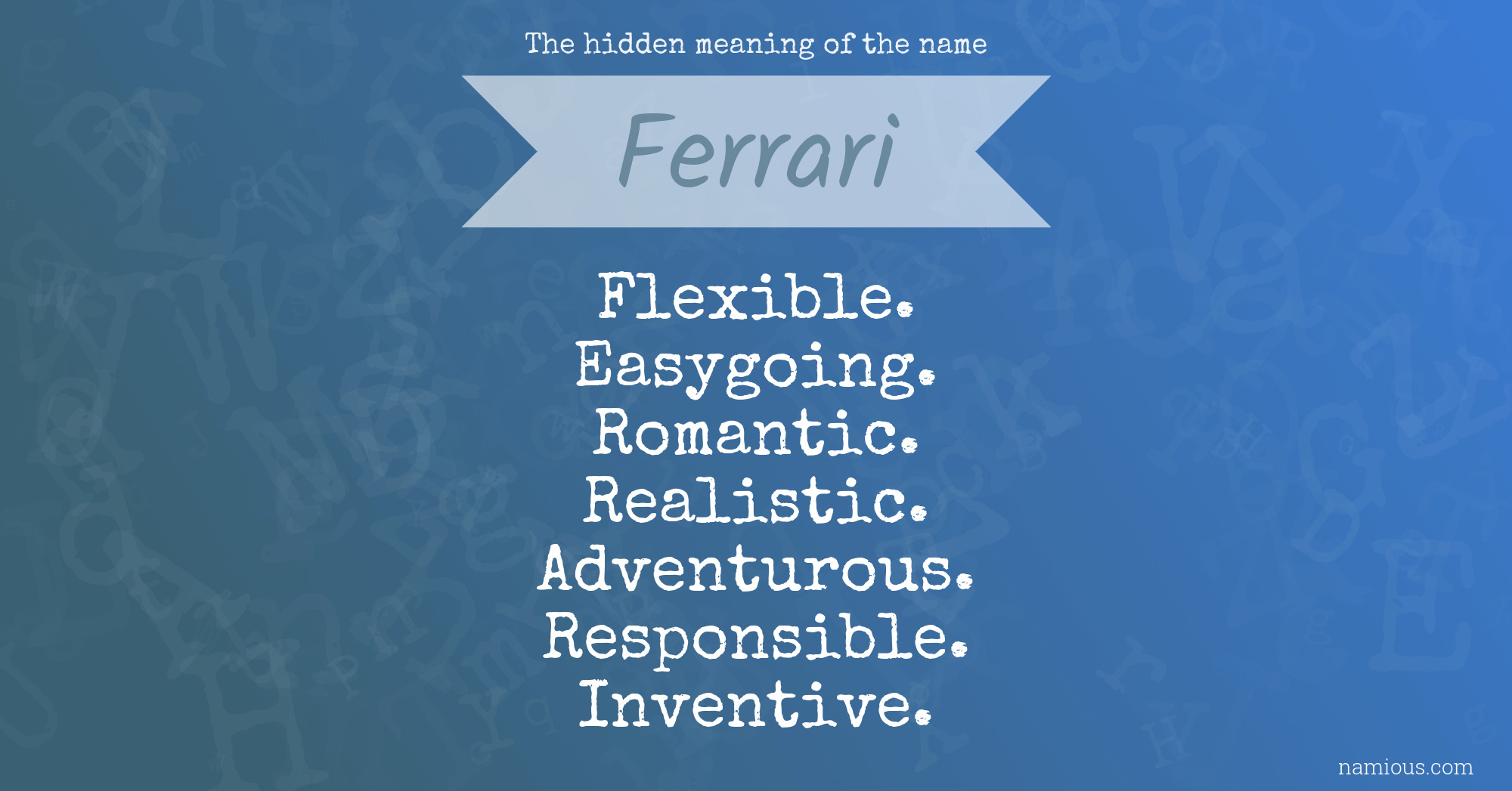 The hidden meaning of the name Ferrari