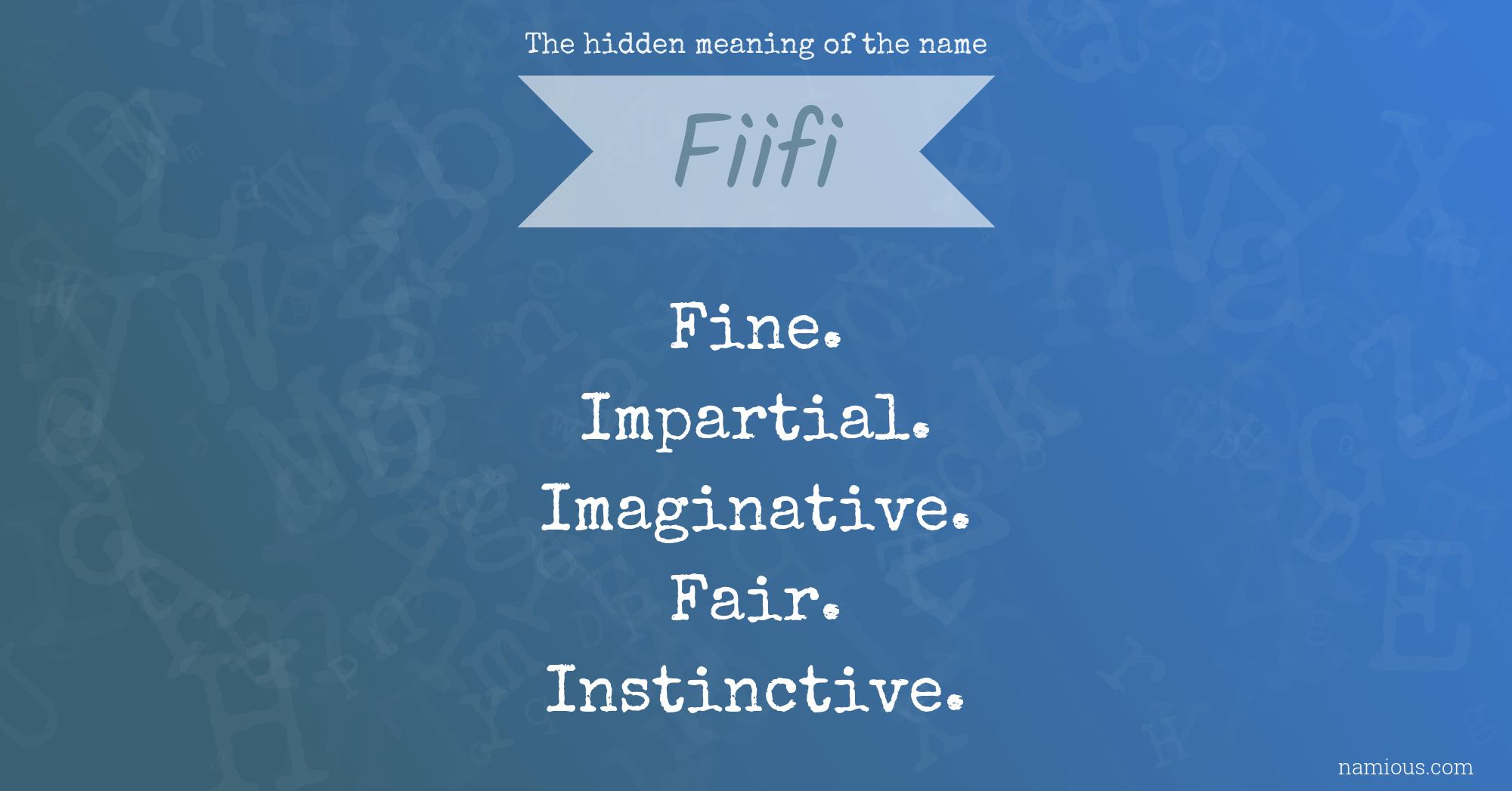 The hidden meaning of the name Fiifi