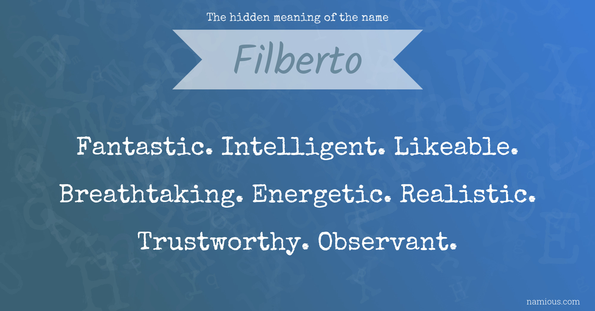 The hidden meaning of the name Filberto