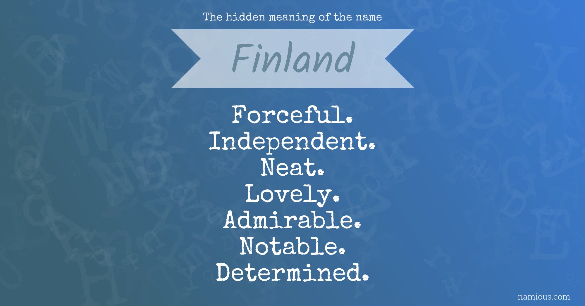 The hidden meaning of the name Finland