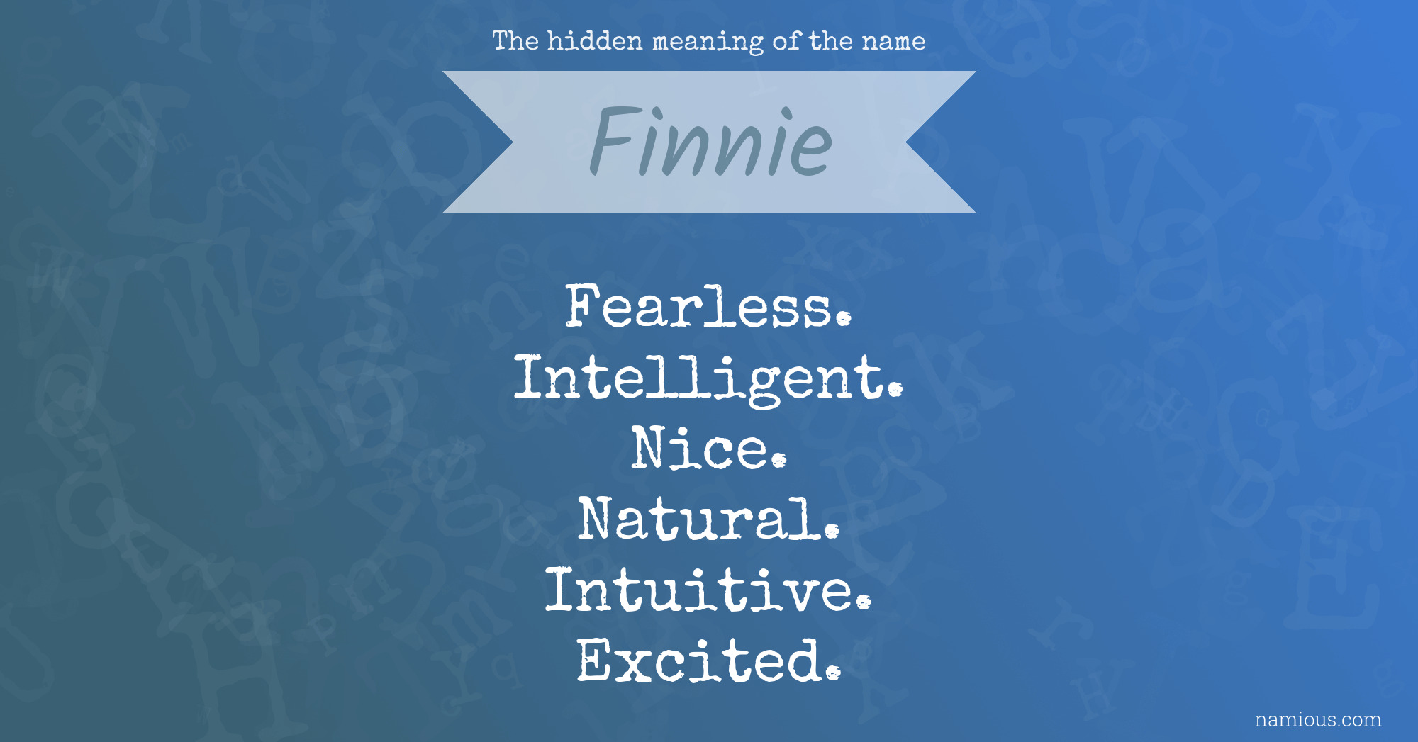 The hidden meaning of the name Finnie