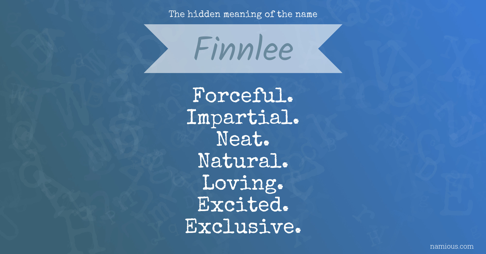 The hidden meaning of the name Finnlee