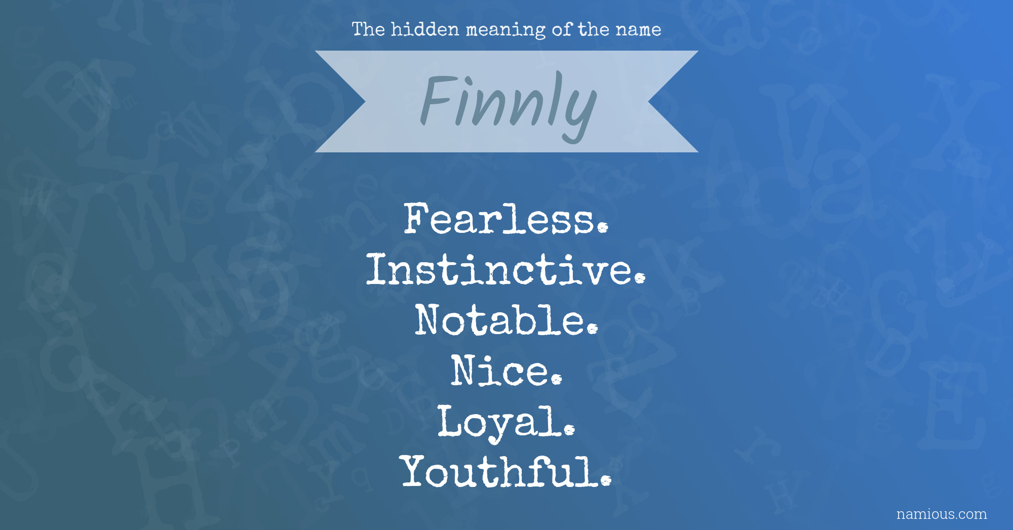 The hidden meaning of the name Finnly