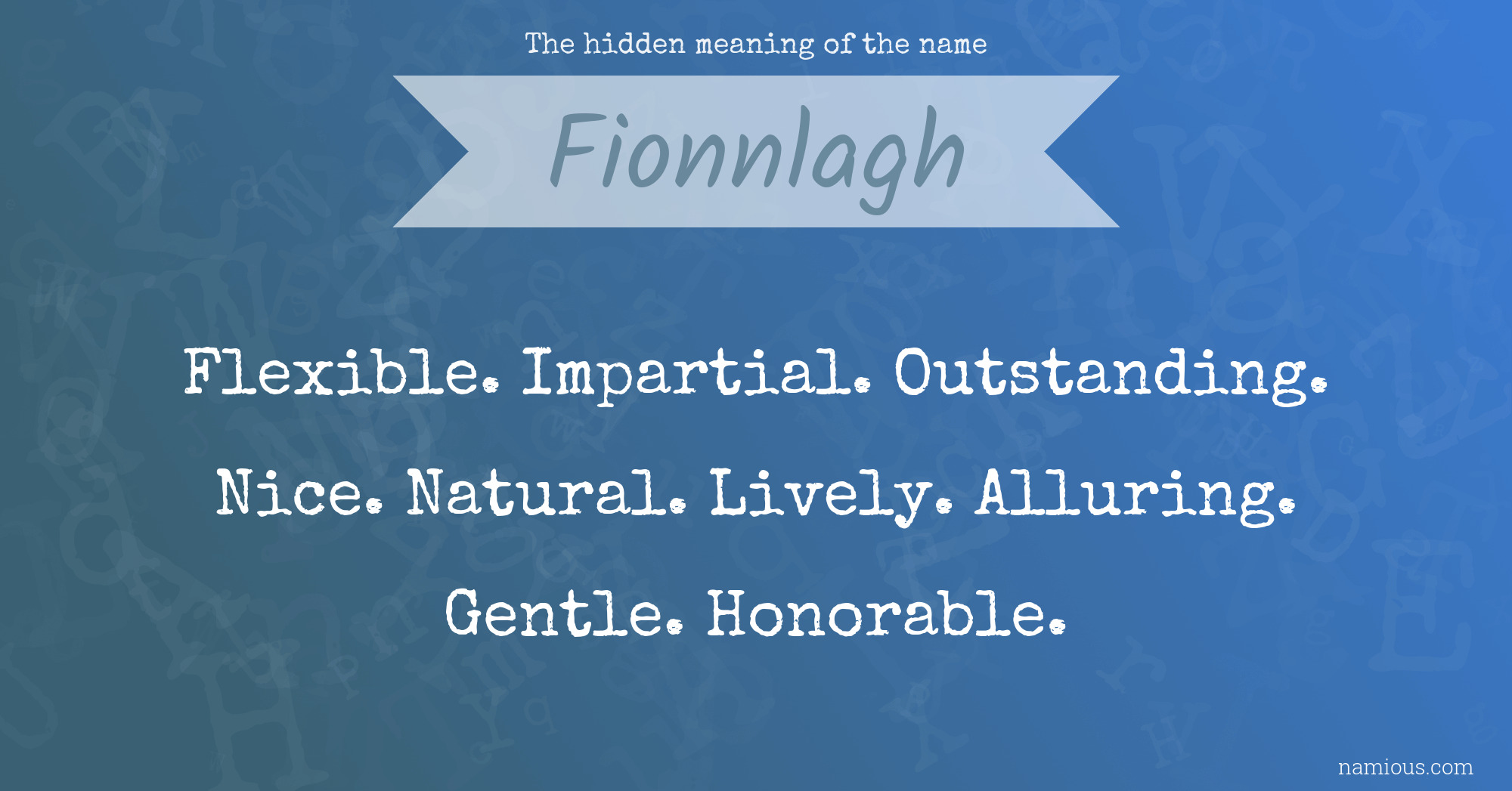 The hidden meaning of the name Fionnlagh