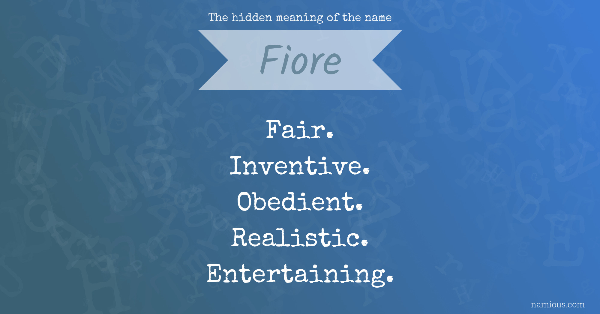 The hidden meaning of the name Fiore