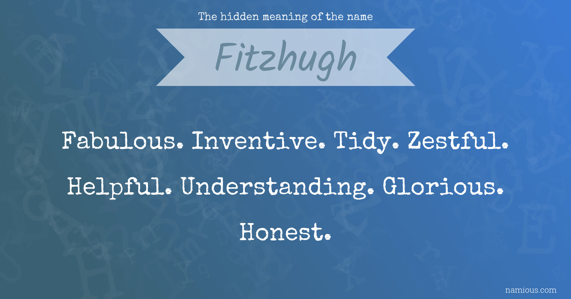 The hidden meaning of the name Fitzhugh