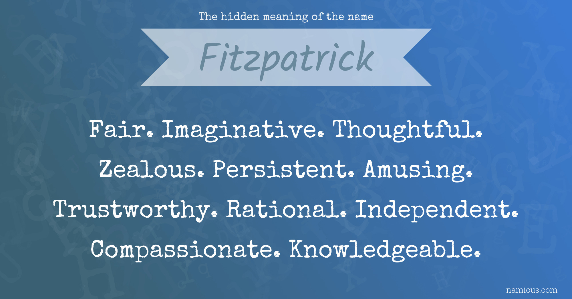 The hidden meaning of the name Fitzpatrick