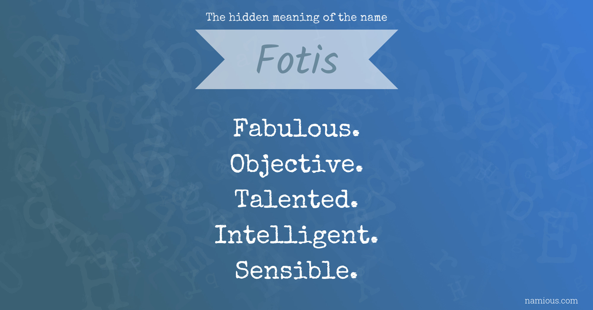 The hidden meaning of the name Fotis