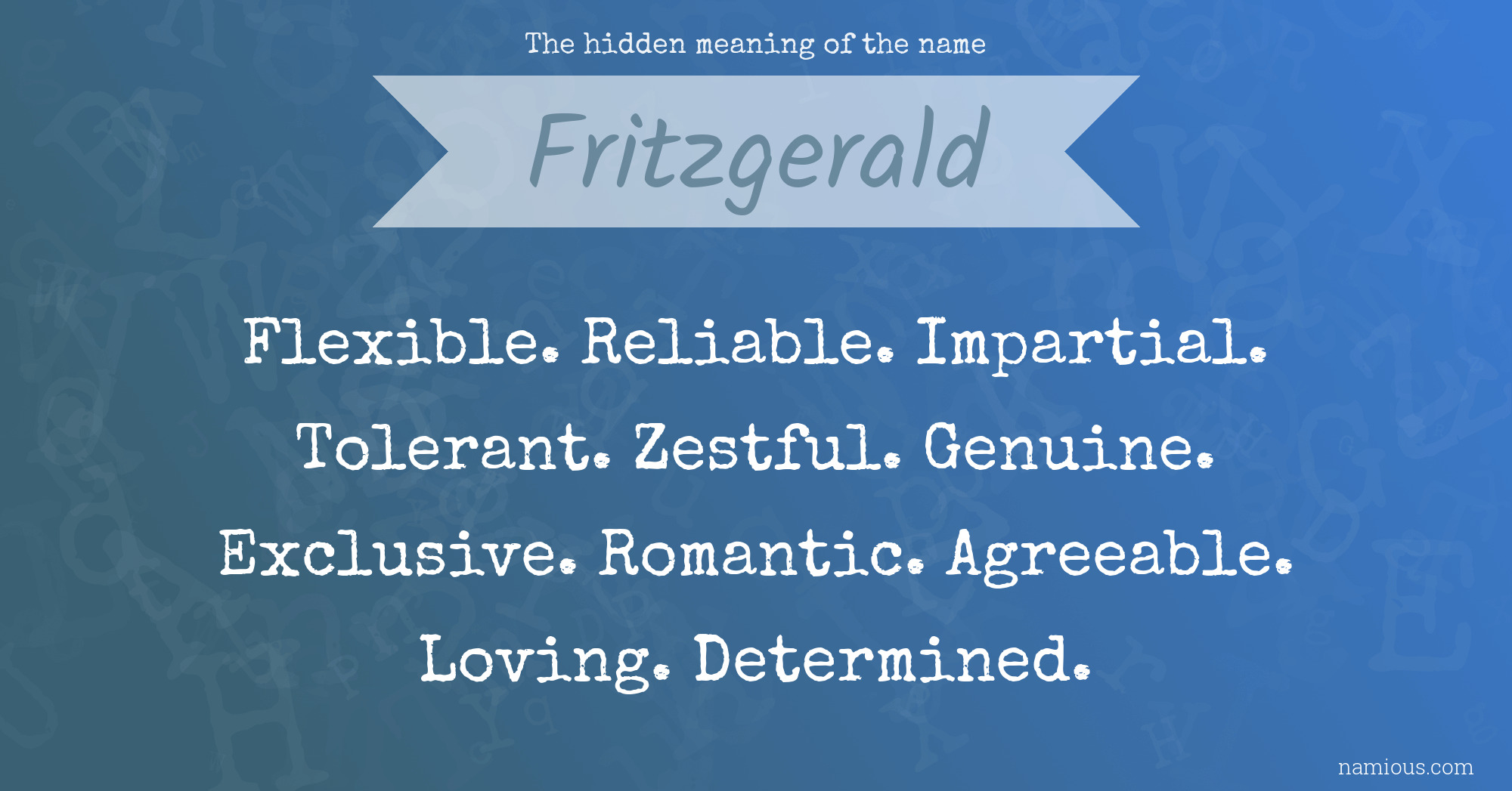 The hidden meaning of the name Fritzgerald