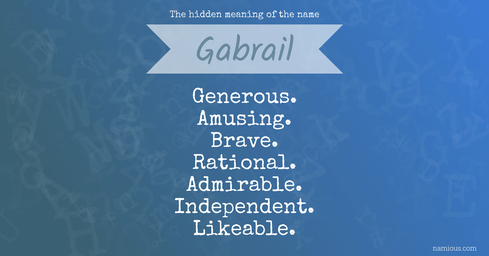 The hidden meaning of the name Gabrail