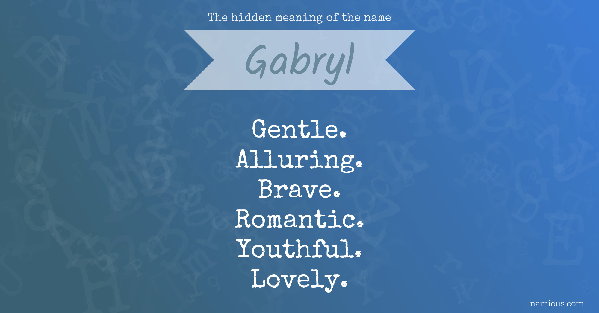 The hidden meaning of the name Gabryl