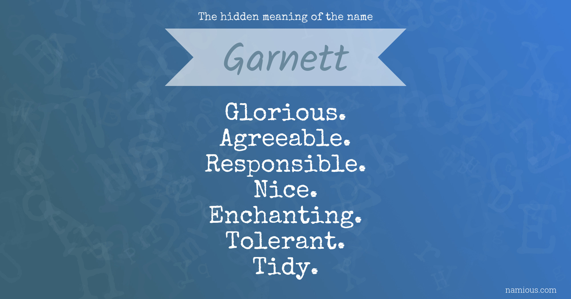 Garnett on sale name meaning