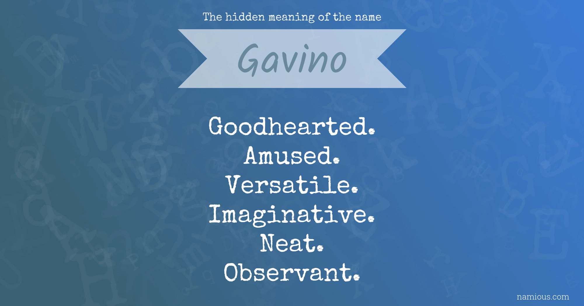 The hidden meaning of the name Gavino