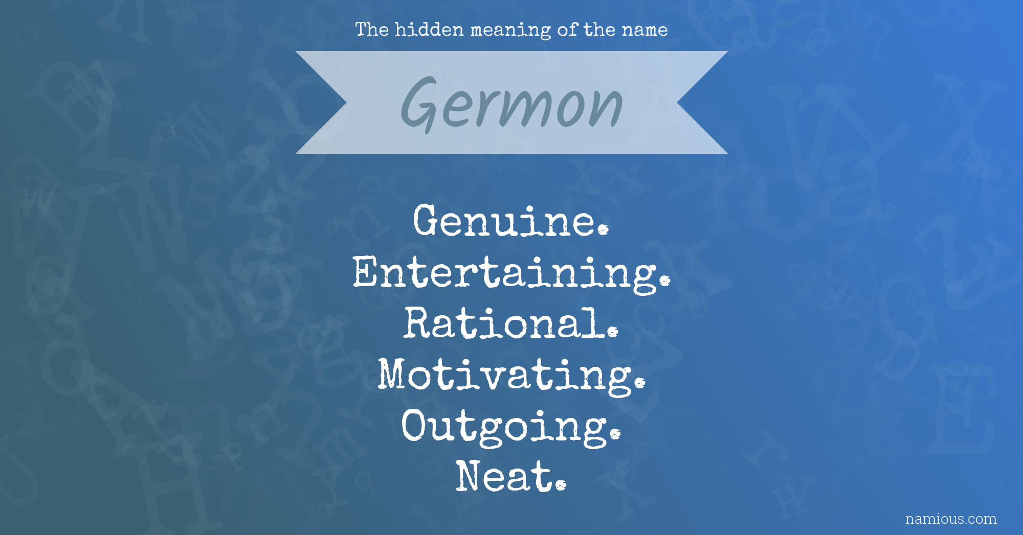 The hidden meaning of the name Germon