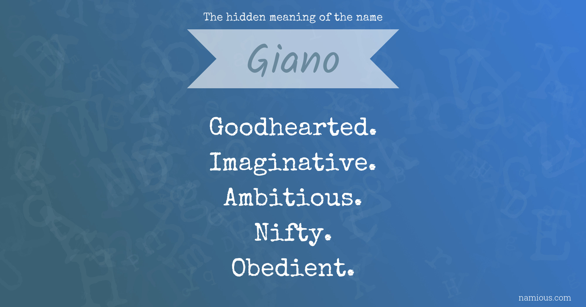 The hidden meaning of the name Giano