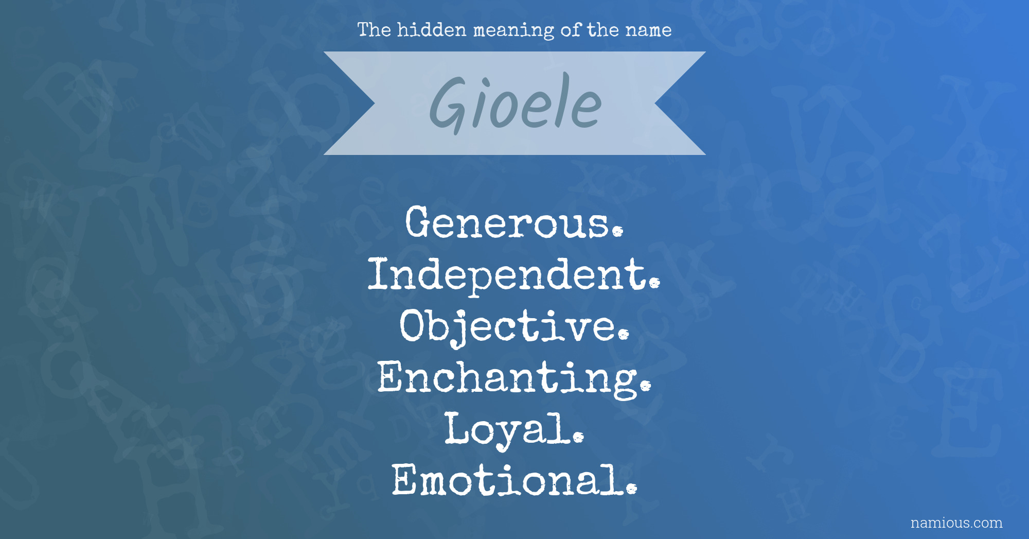 The hidden meaning of the name Gioele