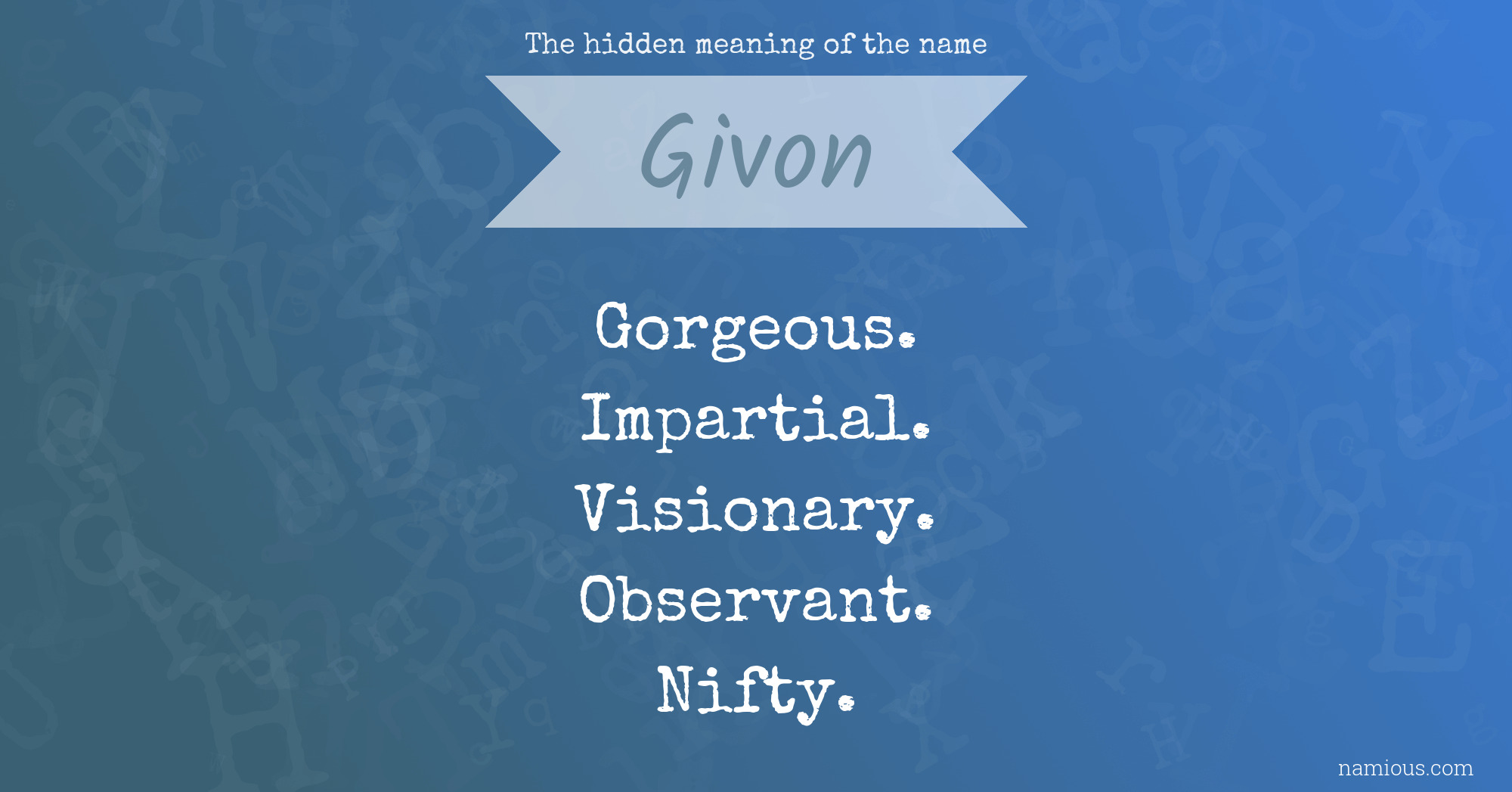 The hidden meaning of the name Givon