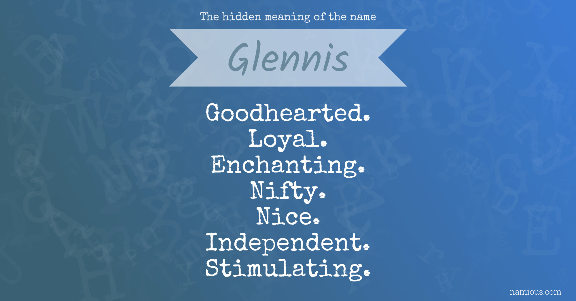 The hidden meaning of the name Glennis