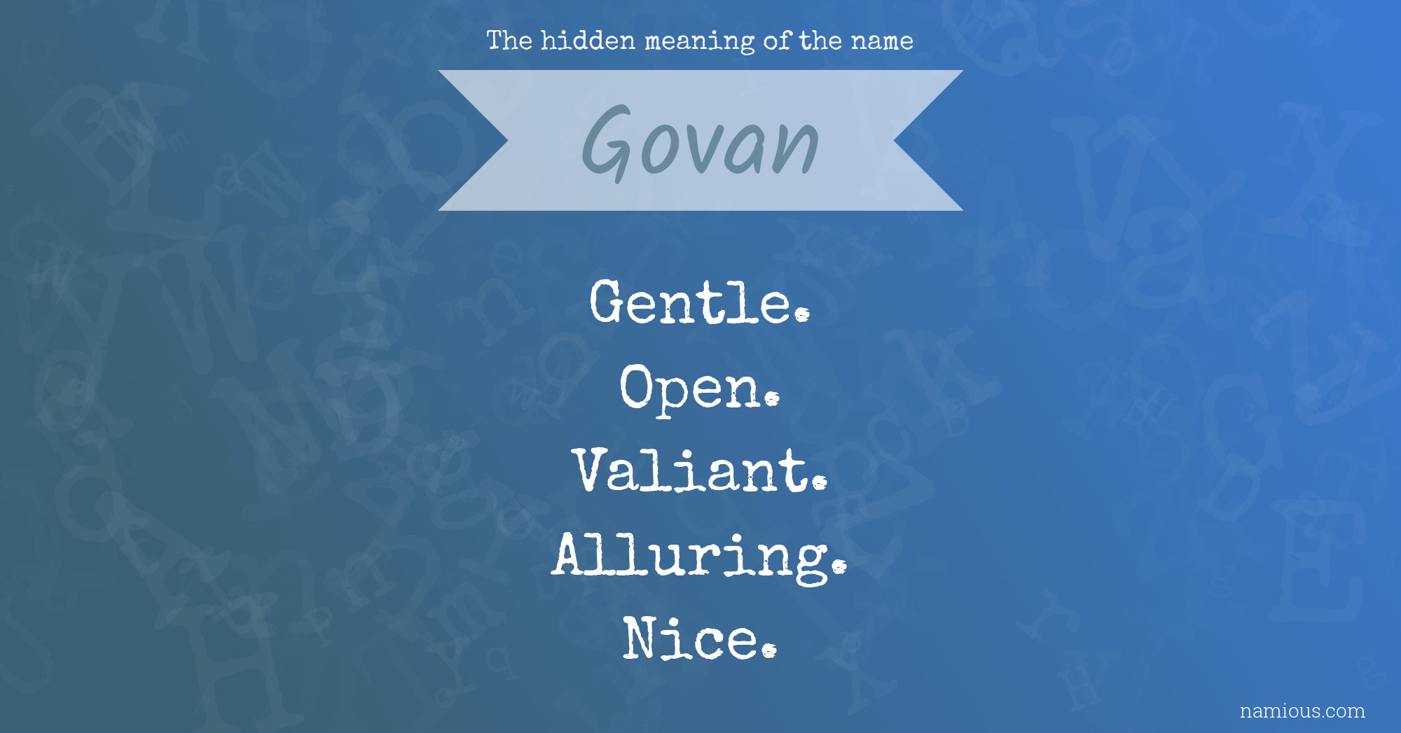 The hidden meaning of the name Govan