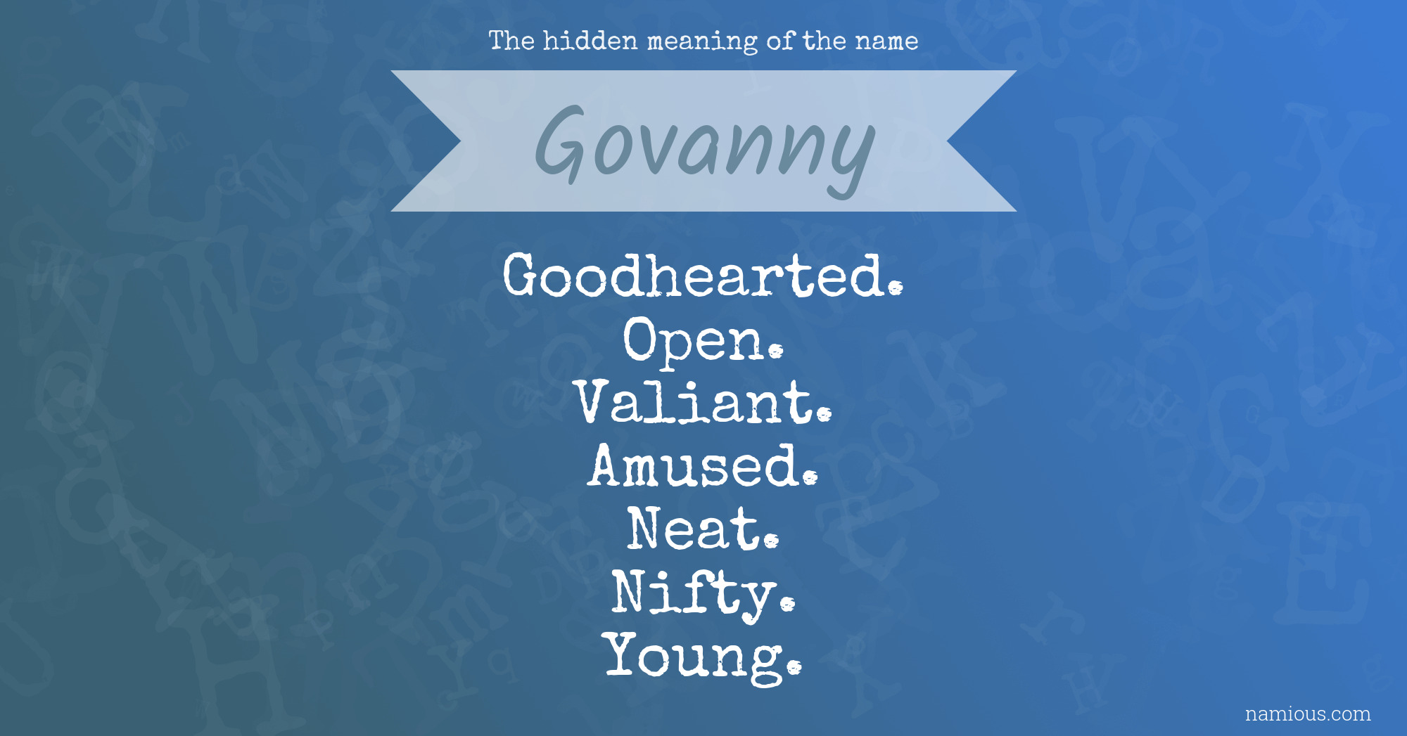 The hidden meaning of the name Govanny