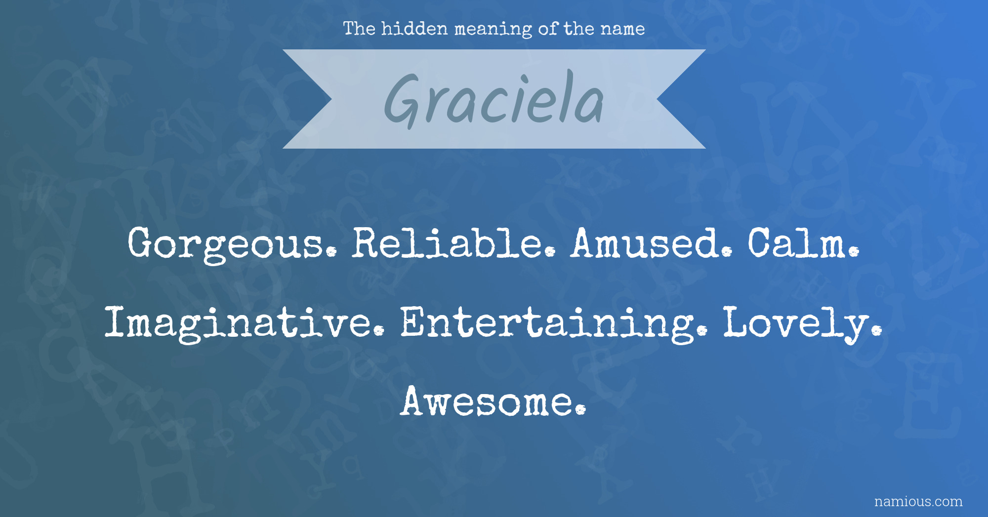 The hidden meaning of the name Graciela