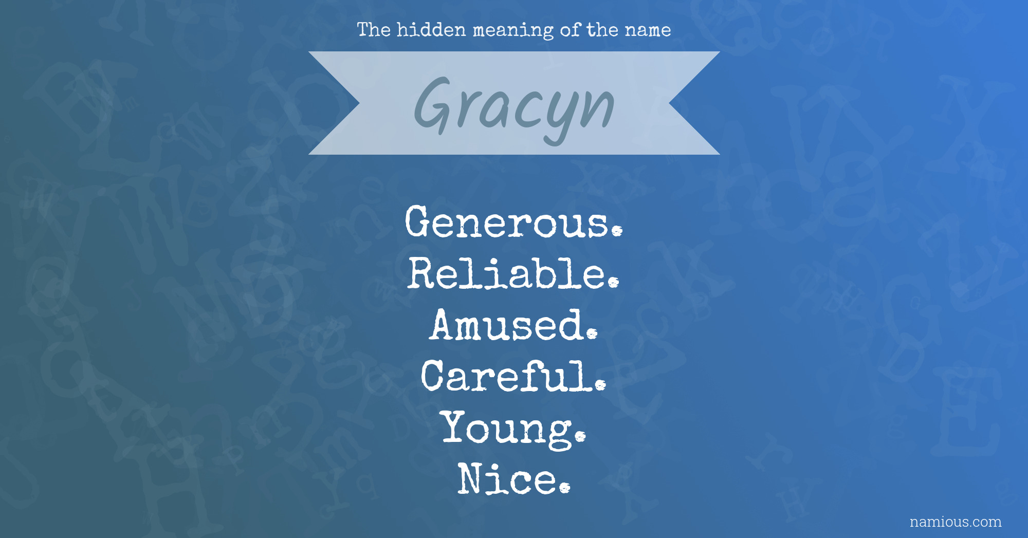 The hidden meaning of the name Gracyn