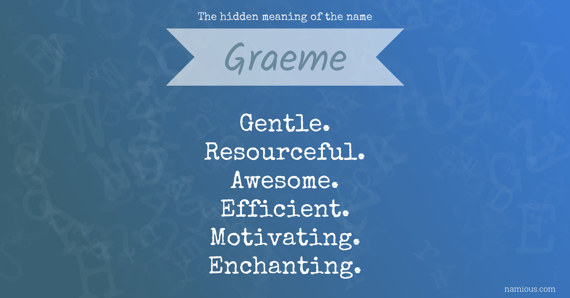 The hidden meaning of the name Graeme