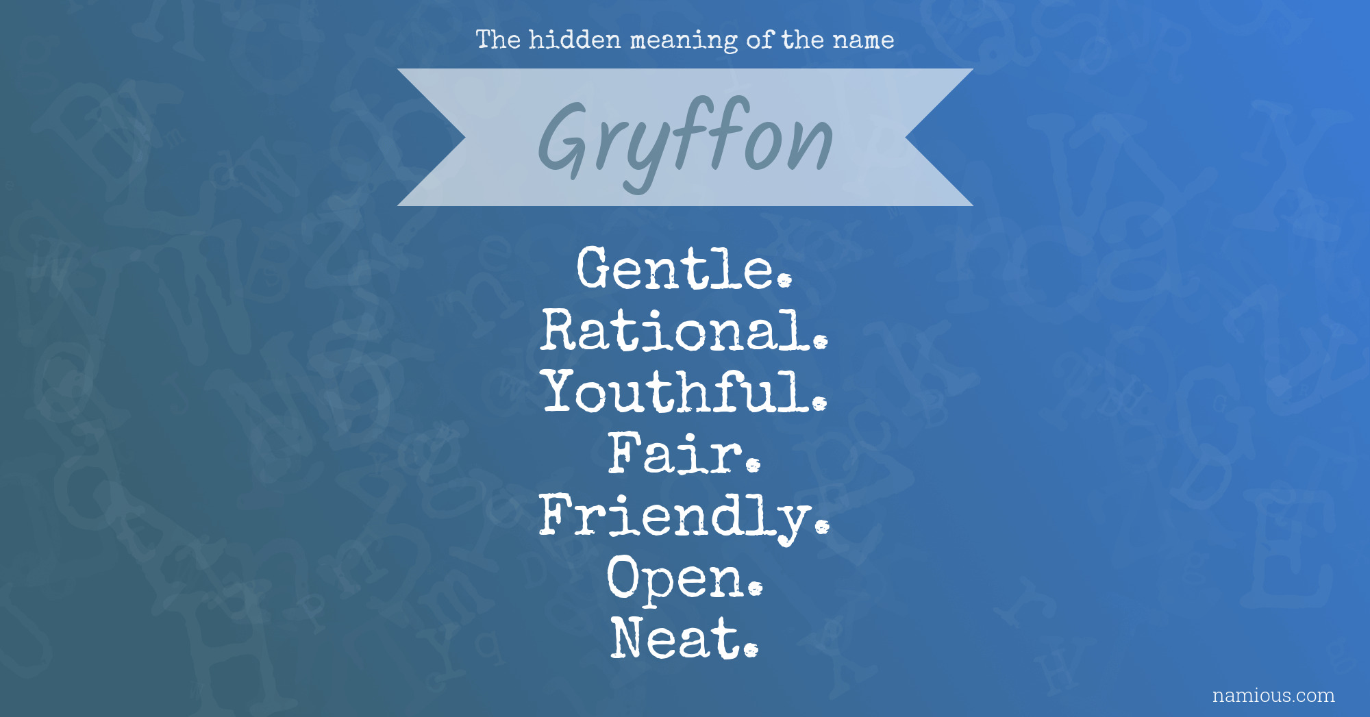 The hidden meaning of the name Gryffon