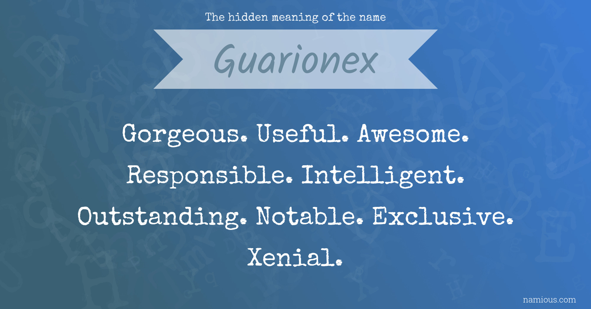 The hidden meaning of the name Guarionex