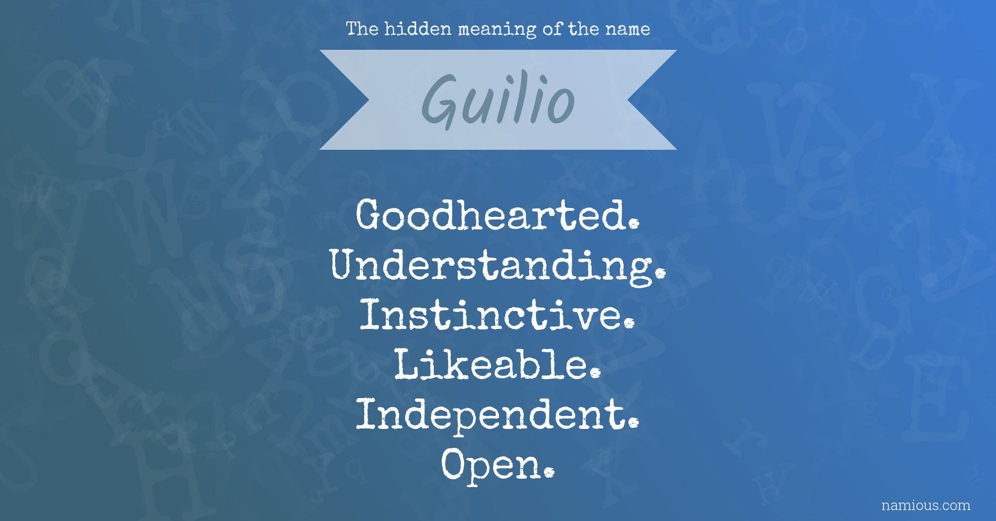 The hidden meaning of the name Guilio