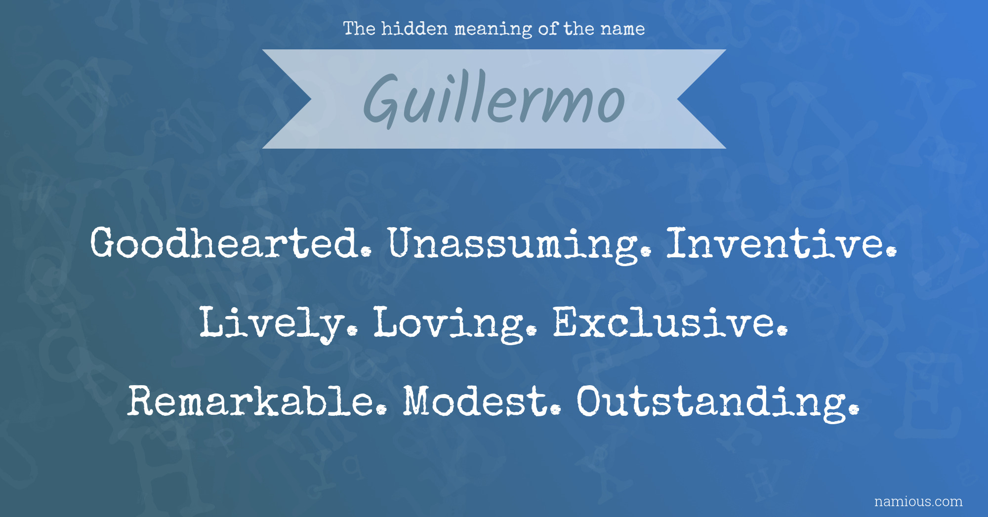 The hidden meaning of the name Guillermo