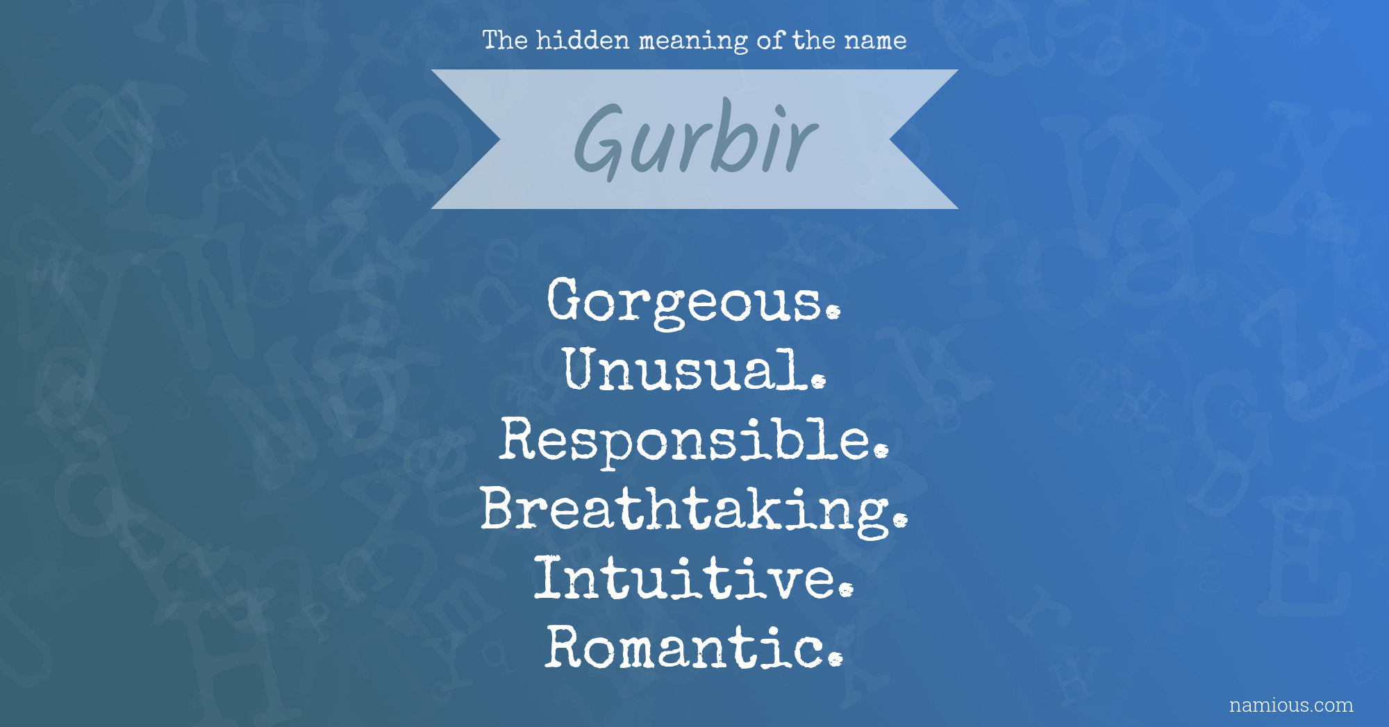 The hidden meaning of the name Gurbir