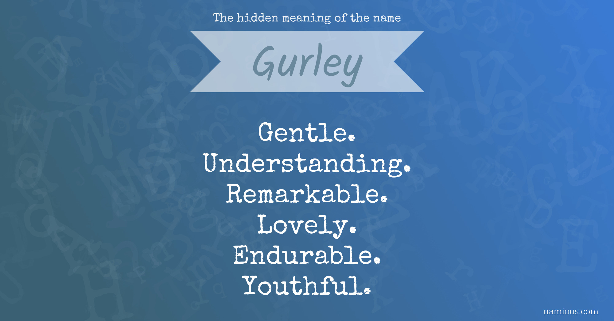 The hidden meaning of the name Gurley