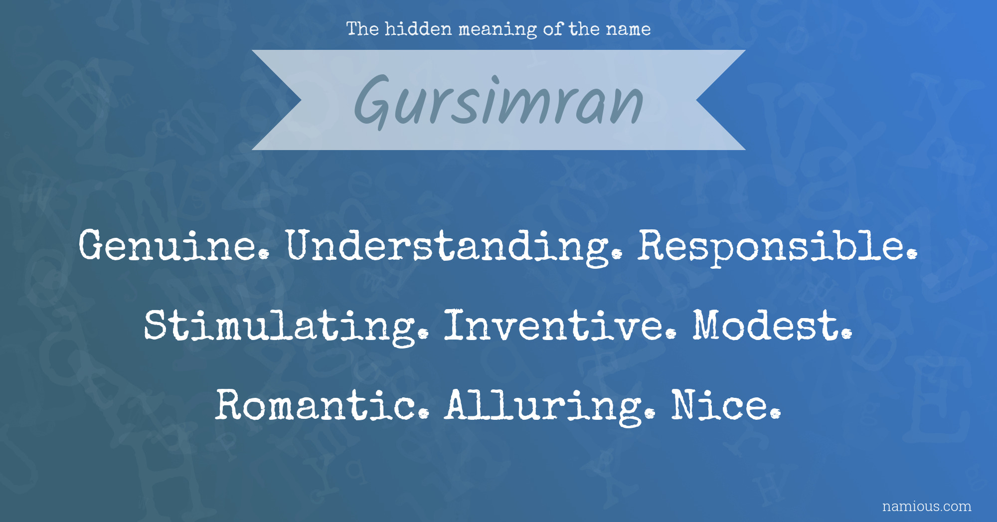 The hidden meaning of the name Gursimran