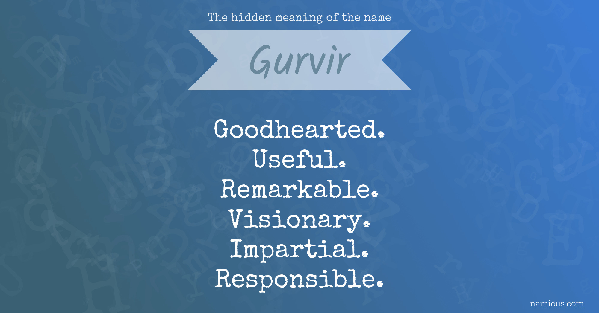 The hidden meaning of the name Gurvir