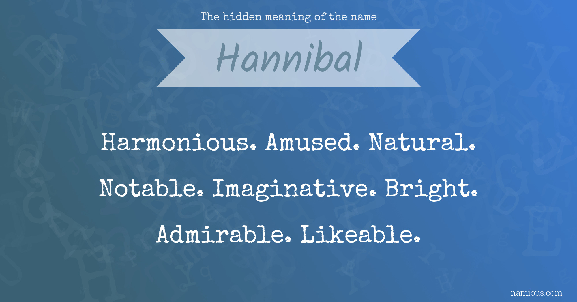 The hidden meaning of the name Hannibal