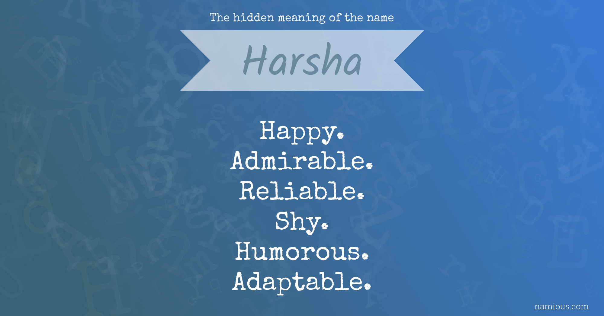 The Hidden Meaning Of The Name Harsha | Namious